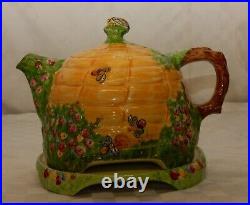 Rare Original Royal Winton Grimwades Art Deco Beehive Teapot & Stand
