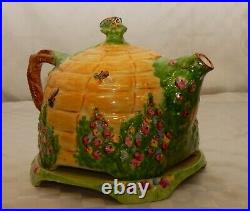 Rare Original Royal Winton Grimwades Art Deco Beehive Teapot & Stand