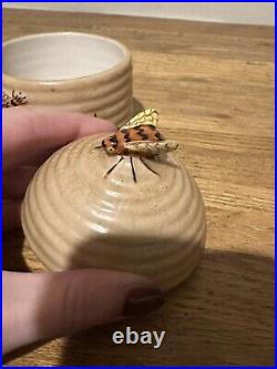 Rare W H Goss Beehive Honey Pot Jar With Receipt