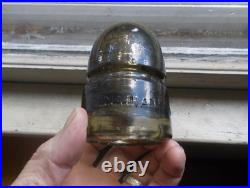 Rare Yellow Olive Color Canadian Pacific Ry. Co Glass Beehive Insulator