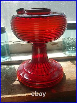 Red Aladdin beehive lamp with model B burner
