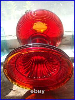 Red Aladdin beehive lamp with model B burner