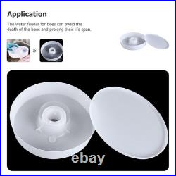 Reusable Plastic Bee Water Feeder for Hive Entrance 5Pcs White Beekeeper Tool
