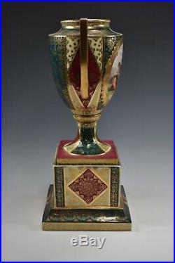 Royal Vienna Porcelain Pedestal Urn Vase No Lid Beehive Mark Austria Signed