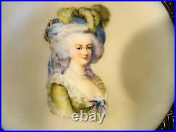 Set 5 Blue Beehive Mark Vienna Porcelain Portrait Cabinet Plates Versailles