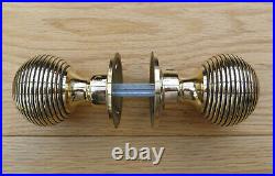 Set Of 10 Pairs Solid Brass Door Knobs Period Style Beehive