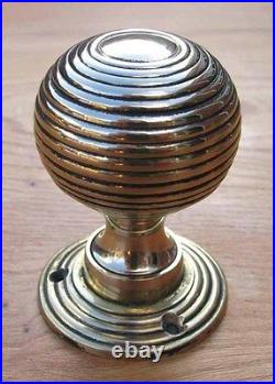 Set Of 10 Pairs Solid Brass Door Knobs Period Style Beehive