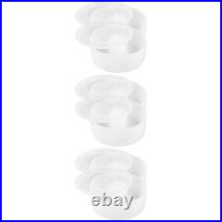 Set of 6 Reusable Plastic Bee Feeders for Hive Entrance White