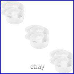 Set of 6 Reusable Plastic Bee Feeders for Hive Entrance White