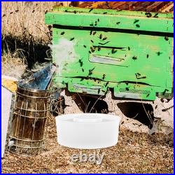 Set of 6 Reusable Plastic Bee Feeders for Hive Entrance White