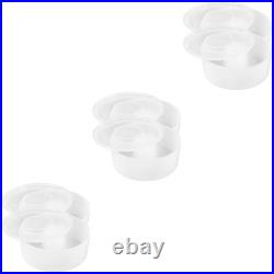 Set of 6 Reusable Plastic Bee Feeders for Hive Entrance White
