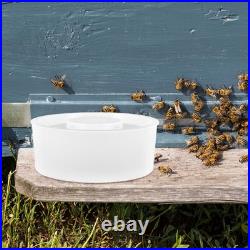 Set of 6 Reusable Plastic Bee Feeders for Hive Entrance White