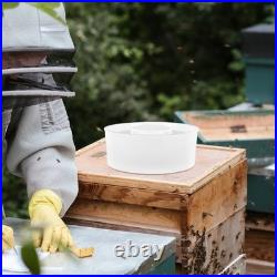 Set of 6 Reusable Plastic Bee Feeders for Hive Entrance White