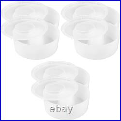 Set of 6 Reusable Plastic Bee Feeders for Hive Entrance White