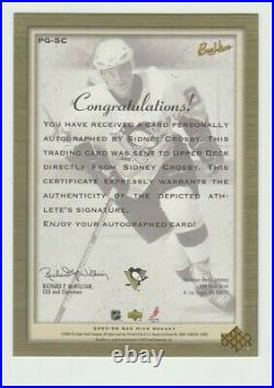 Sidney Crosby Rookie 05-06 Beehive Jumbo Autograph 2005-06