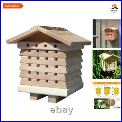 Solitary Bee Hive Wooden Habitat for Garden Pollination and Education Solitary Bee Hive Wooden Habitat for Garden Pollination and Education