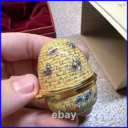 Staffordshire English Enamel Box Vintage Beehive Bee Hive Bees & Flowers