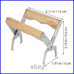 Stainless Steel Beekeeping Frame Grip Tool Wood Handle Durable Hive Frame Lifter