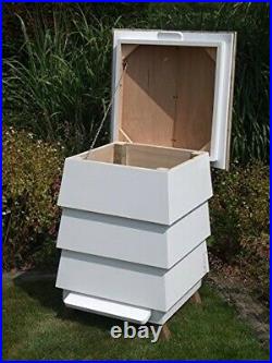 Storage Unit in the style of a traditional beehive white gloss painted