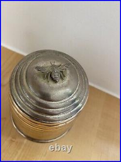Stunning Honey Pot & Bee Cannister Kenneth Turner Sheffield Silver Plate Used