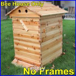 Super Beekeeping Brood House Cedarwood Beehive Box for 7 Auto Bee Hive Frames