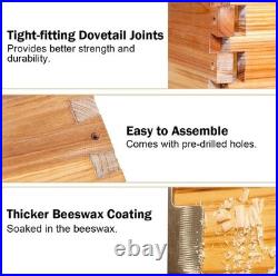 Sustainable 10-Frame Medium Super Beehive with Beeswaxed Foundation Included