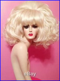 Swinging 60s LADY BUNNY Beehive Big Wig Bangs Custom Drag Queen Blond ALL COLORS