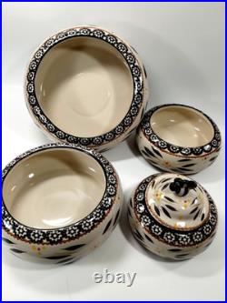 TEMPTATIONS by TARAOld World Bee Hive4 Stacked BowlsServewareBakewareXLNT