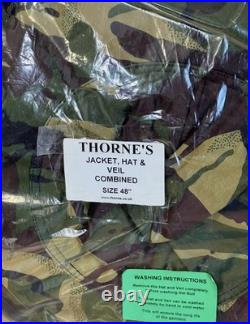 Thorne Jacket Hat & Veil Combined Size 48 Camouflage Bee Keeping Hive Midges