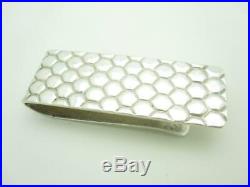 Tiffany & Co. Sterling Silver Honey Comb Bee Hive Money Clip Pouch A