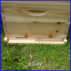 UK 2 Tiers Wood Bee Hive House Brood Super Box Beekeeper Beekeeping Beehive Box