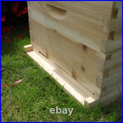 UK 2 Tiers Wood Bee Hive House Brood Super Box Beekeeper Beekeeping Beehive Box