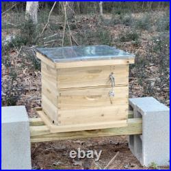UK 2 Tiers Wood Bee Hive House Brood Super Box Beekeeper Beekeeping Beehive Box