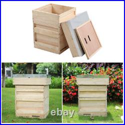 UK National Beehive Wooden Kit Foundation Frames Wooden Bee Hive Beekeeping Box