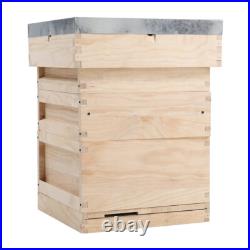 UK National Beehive Wooden Kit Foundation Frames Wooden Bee Hive Beekeeping Box