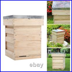 UK National Beehive Wooden Kit Foundation Frames Wooden Bee Hive Beekeeping Box