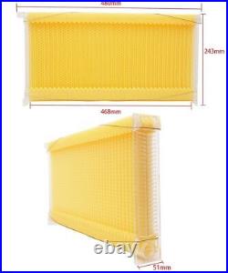US Upgraded Super Beehive Brood Bee House + 7 PCS Free Flowing Honey Hive Frames
