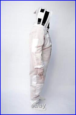 Unisex 3Layer Beekeeping Ultra Ventilated Pilot Veil Bee Suit. FREE GLOVES. M