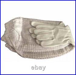 Unisex 3Layer Beekeeping Ultra Ventilated Pilot Veil Bee Suit. FREE GLOVES. XL