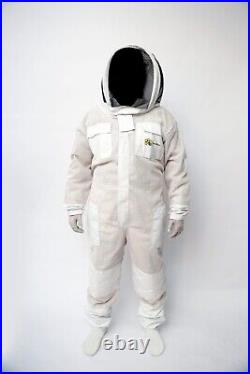 Unisex 3Layer Beekeeping Ultra Ventilated Pilot Veil Bee Suit Xmas Gift. 4XL