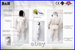 Unisex 3Layer Beekeeping Ultra Ventilated Pilot Veil Suit. FREE GLOVES. X LARGE