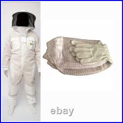 Unisex 3Layer Beekeeping Ultra Ventilated Round Veil Bee Suit. FREE GLOVES. 3XL