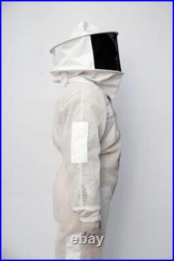 Unisex 3Layer Beekeeping Ultra Ventilated Round Veil Bee Suit. FREE GLOVES. 3XL