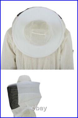 Unisex 3Layer Beekeeping Ultra Ventilated Round Veil Bee Suit. FREE GLOVES. 3XL