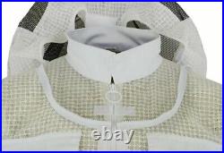Unisex 3Layer Beekeeping Ultra Ventilated Round Veil Bee Suit. FREE GLOVES. XL