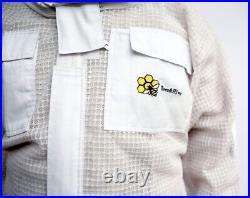 Unisex 3 Layer Beekeeping Ultra Ventilated Round Veil Bee Suit. FREE GLOVES. 2XL