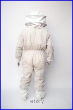 Unisex 3 Layer Beekeeping Ultra Ventilated Round Veil Bee Suit & FREE GLOVES. L