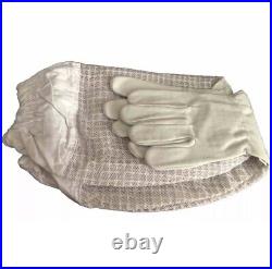 Unisex 3 Layer Beekeeping Ultra Ventilated Round Veil Bee Suit & FREE GLOVES. L