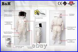 Unisex 3 Layer Beekeeping Ultra Ventilated Round Veil Bee Suit. Xmas Gift. 2XL