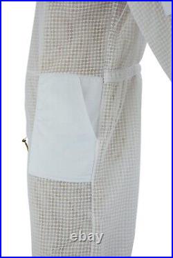 Unisex 3 Layer Beekeeping Ultra Ventilated Round Veil Bee Suit. Xmas Gift. 2XL